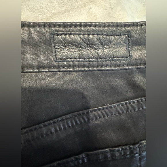 AG Adriano Goldschmied Coated Legging Ankle Vintage Leatherette Light Black - Picture 3 of 9